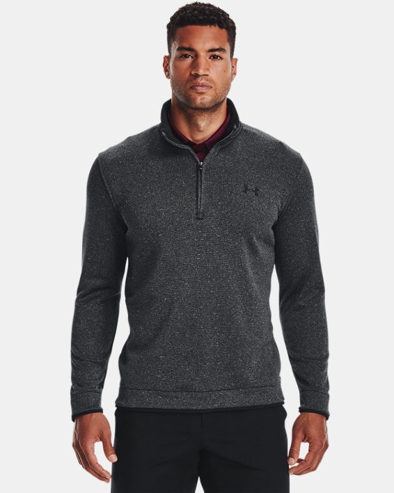 Maglia UA Storm SweaterFleece ½ Zip da uomo, Black, pdpMainDesktop image number 0